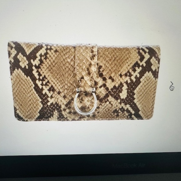 Brighton NEW Snake Print Leather Wallet with Strap - COMES WITH DUSTBAG!! - Picture 1 of 15